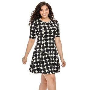 Karen Kane Polka Dot Scuba Dress